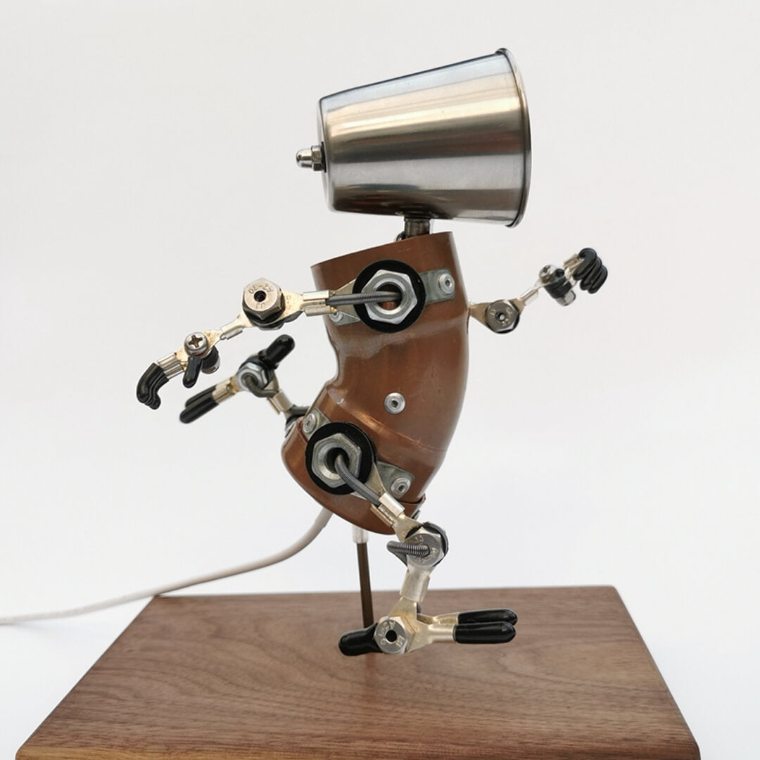 Steampunk Running Athlet Roboterlampe