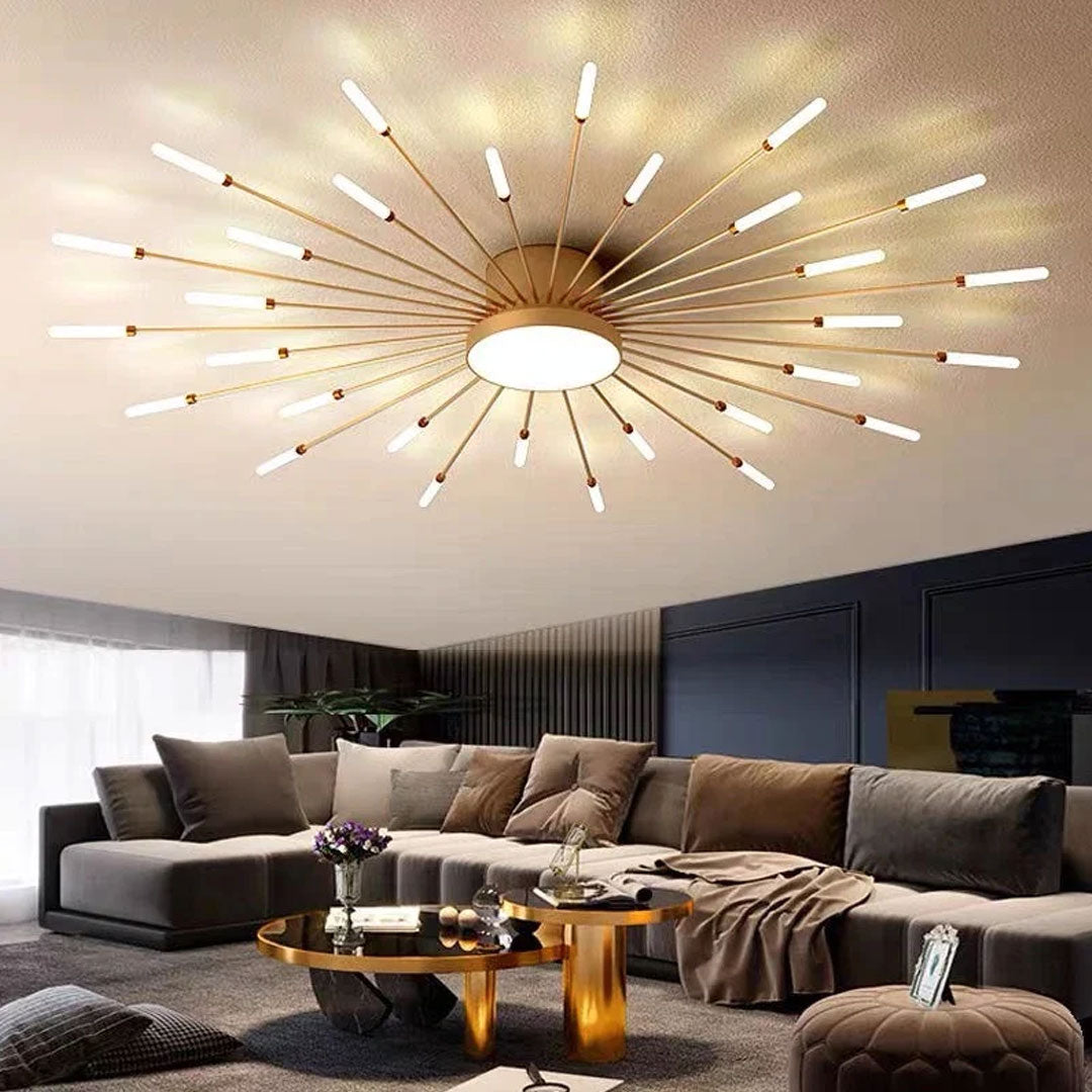 2-In-1 Firework Shaped LED Ceiling Light with Center Light