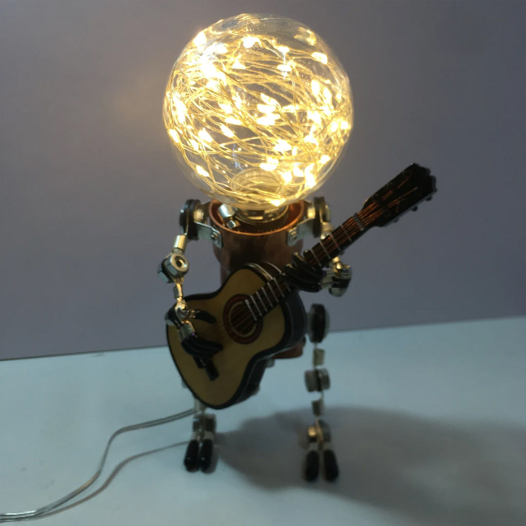Lampe Starlight Robot Guitare Steampunk