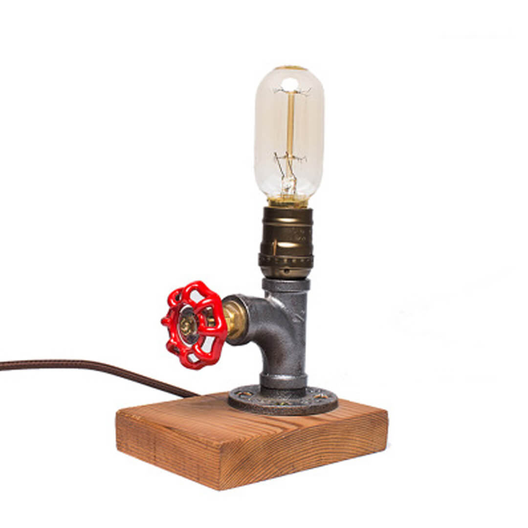Lampada da tavolo a tubo semplice retrò