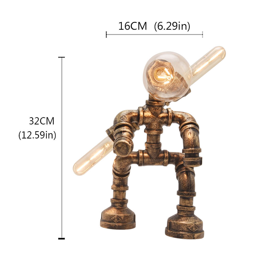 Dampfrohr-Roboter-Tischlampe