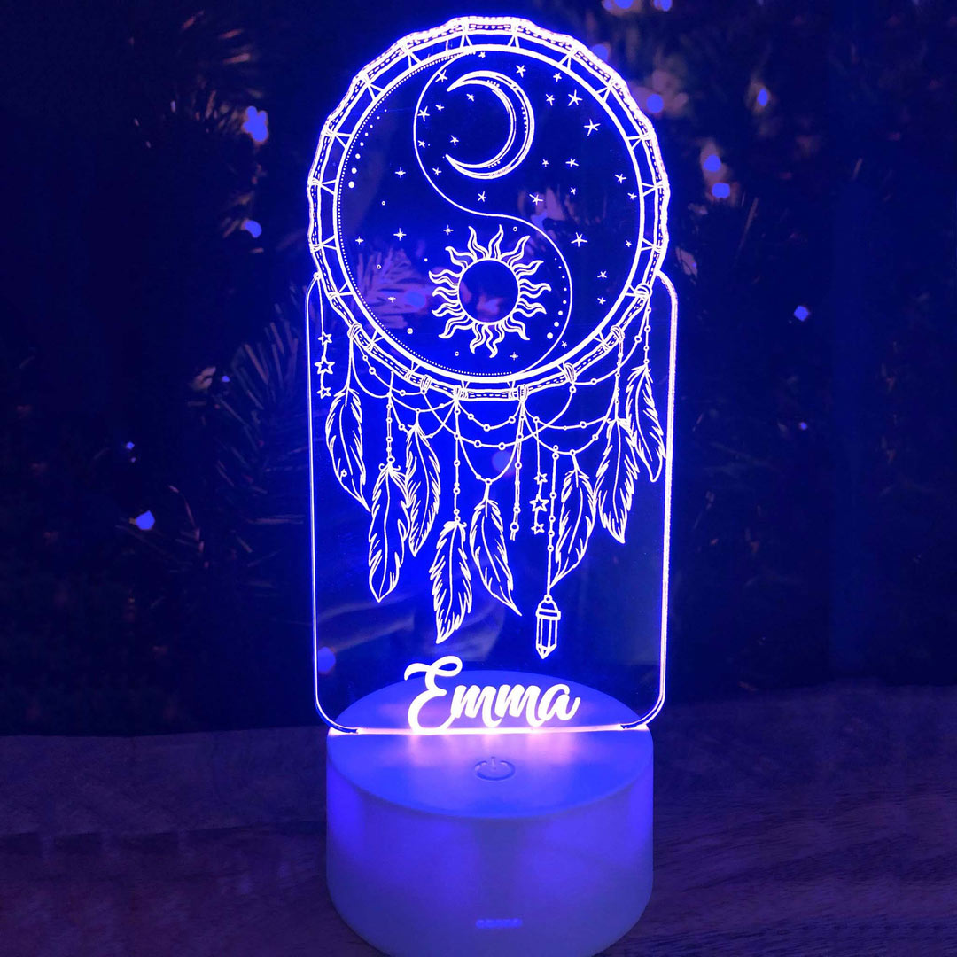 Luz de noche atrapasueños personalizada