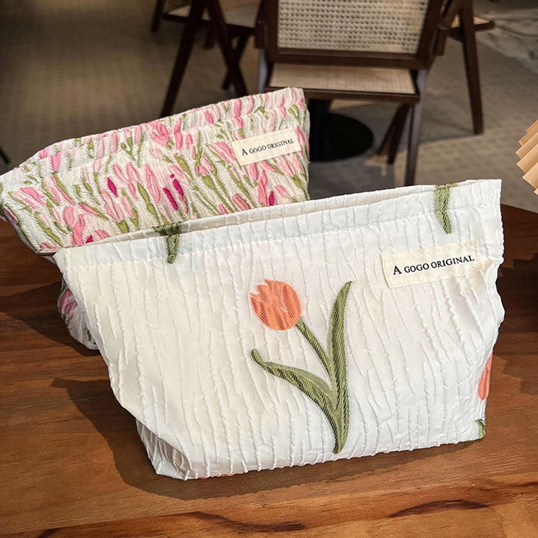 Cute Floral Makeup Bag