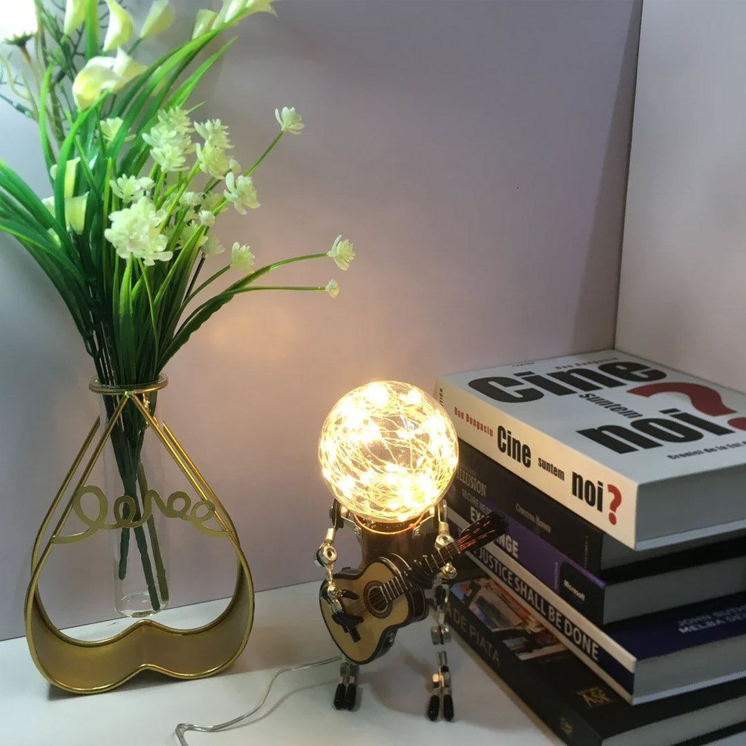 Steampunk-Gitarren-Roboter-Starlight-Lampe