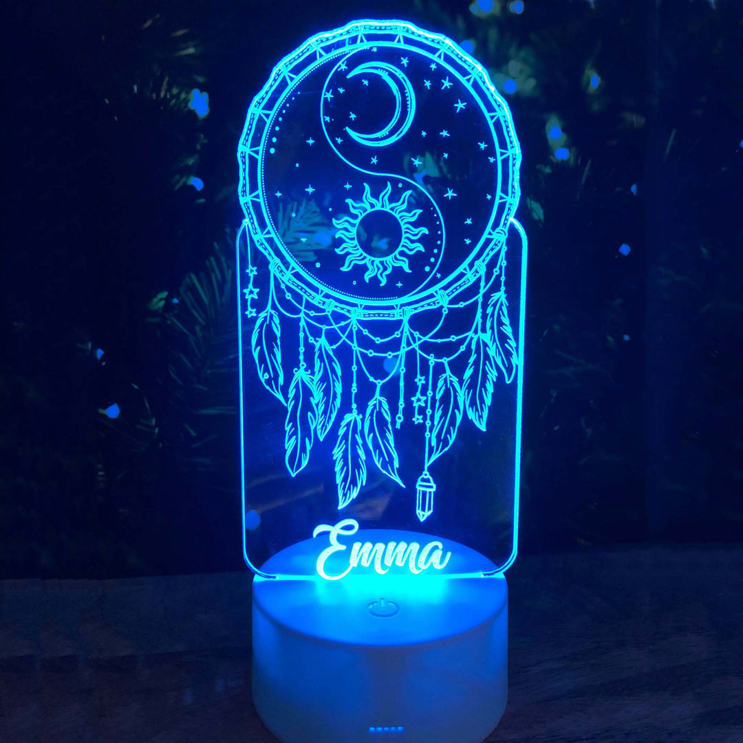 Luz de noche atrapasueños personalizada