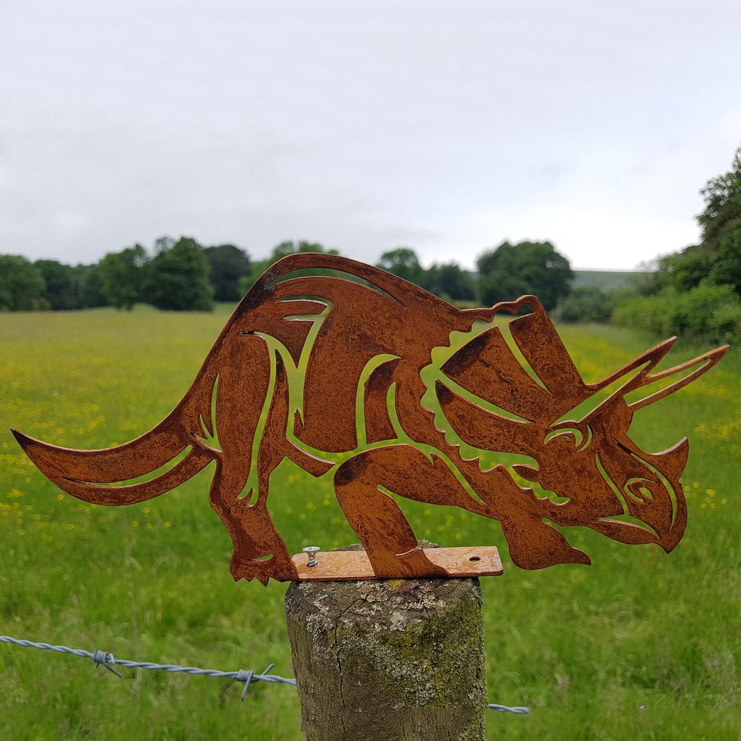 Metal T-Rex Dinosaur Garden Decor