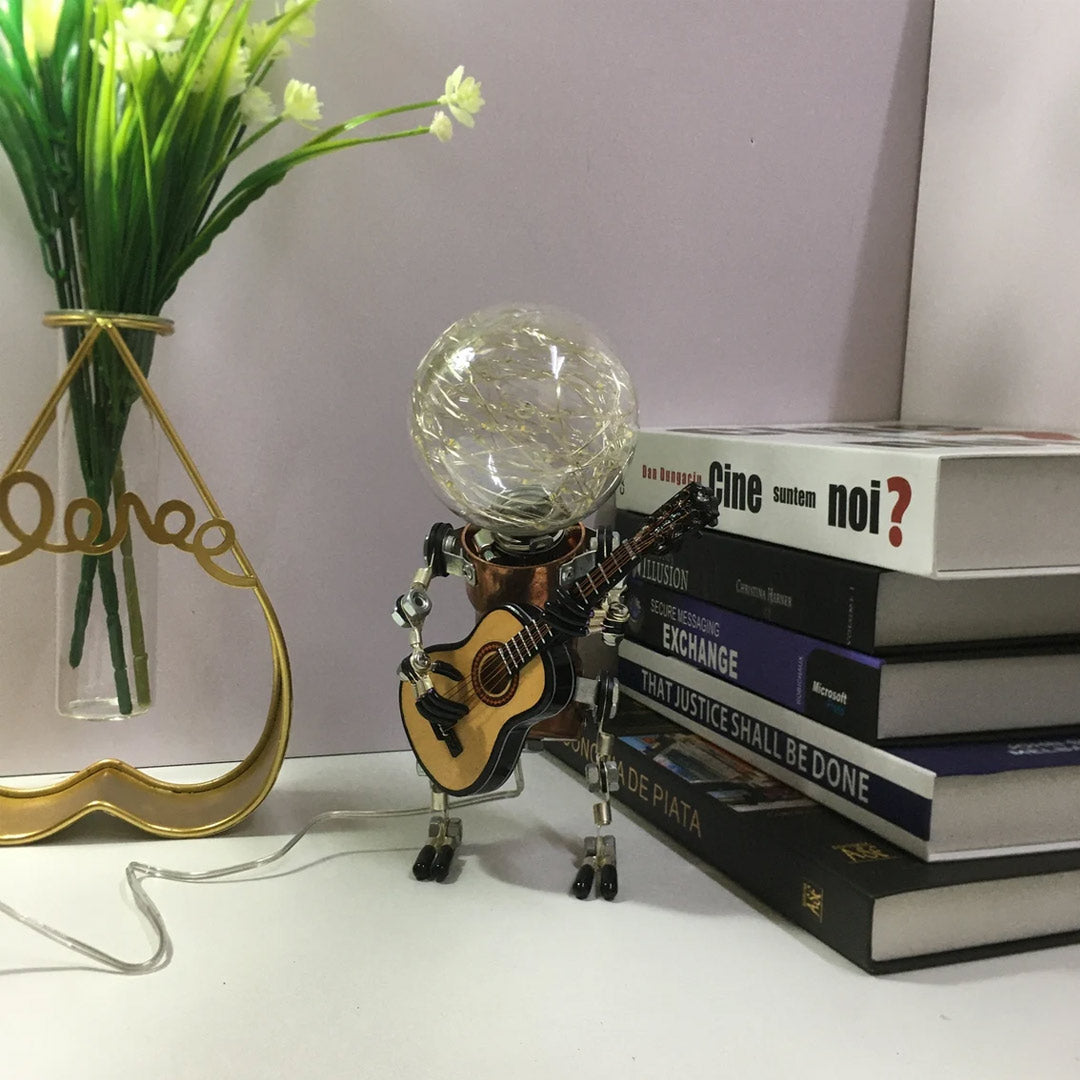 Steampunk-Gitarren-Roboter-Starlight-Lampe