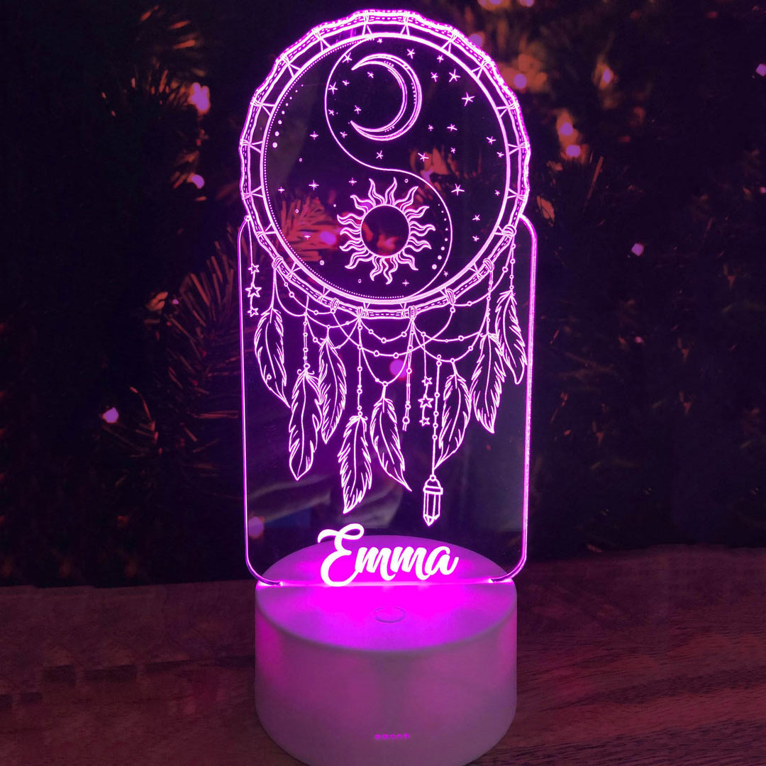 Luz de noche atrapasueños personalizada