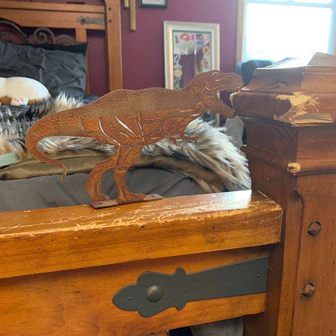 Metal T-Rex Dinosaur Garden Decor