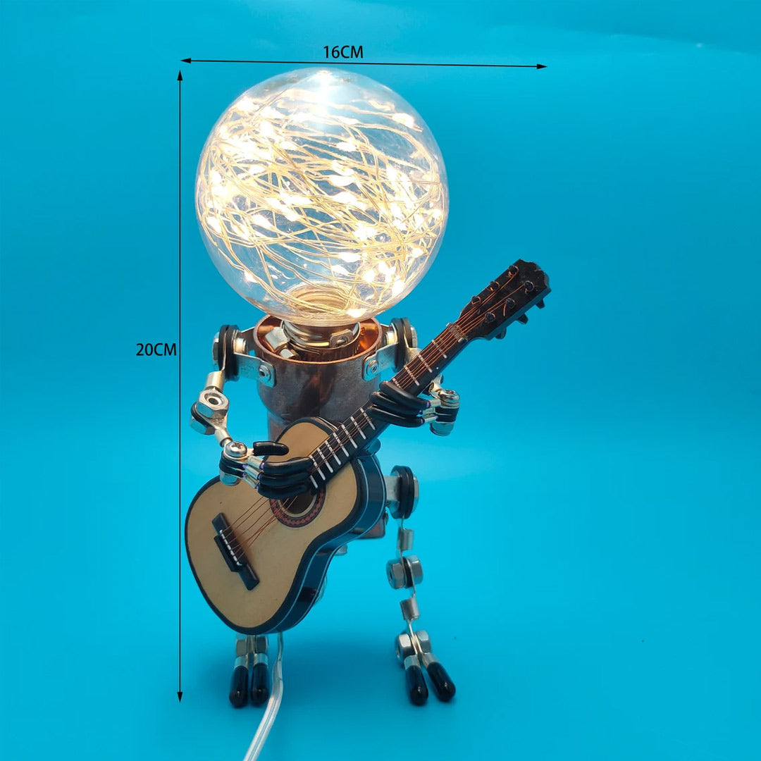 Lampe Starlight Robot Guitare Steampunk