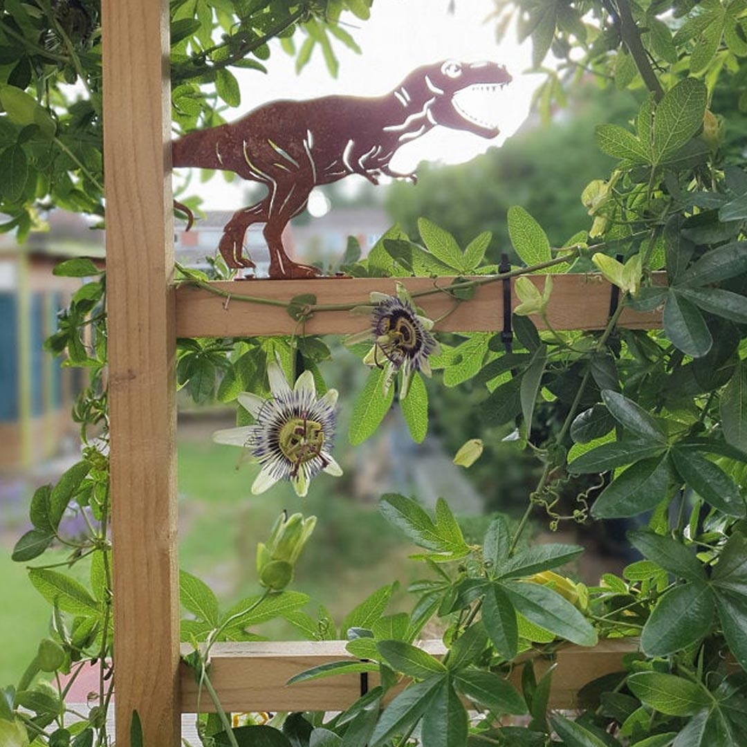 Metal T-Rex Dinosaur Garden Decor