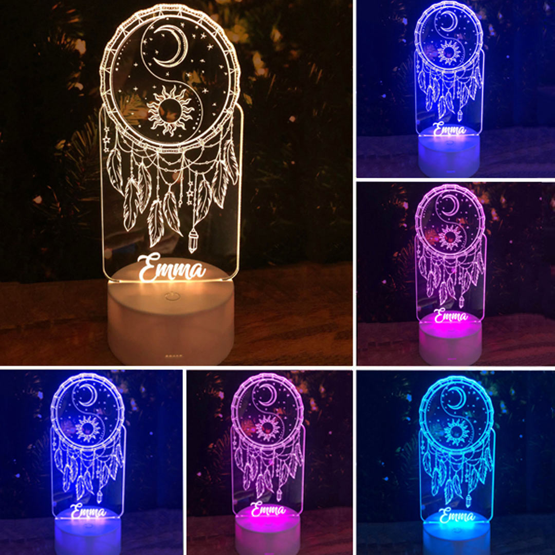 Luz de noche atrapasueños personalizada