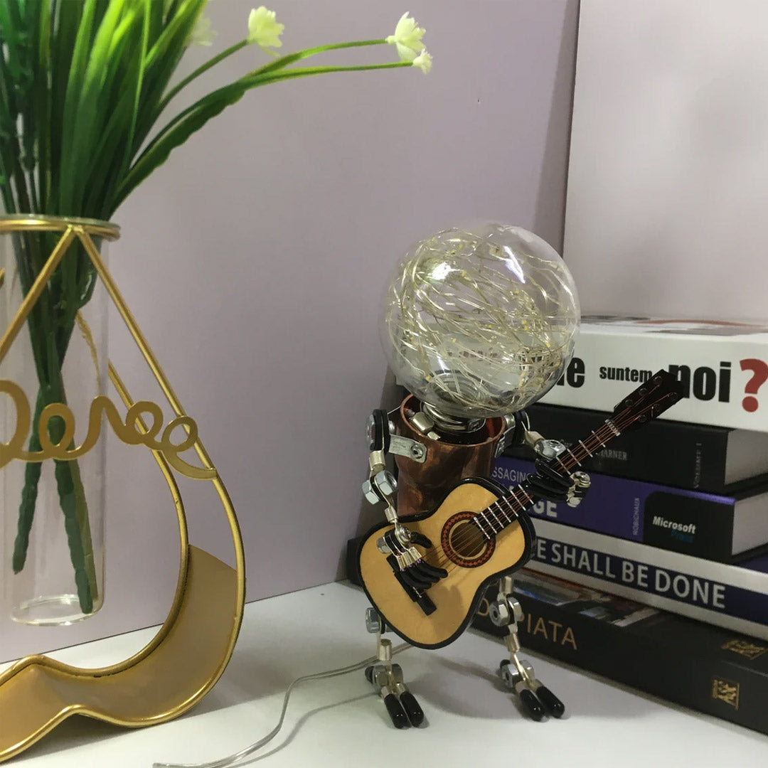 Steampunk-Gitarren-Roboter-Starlight-Lampe