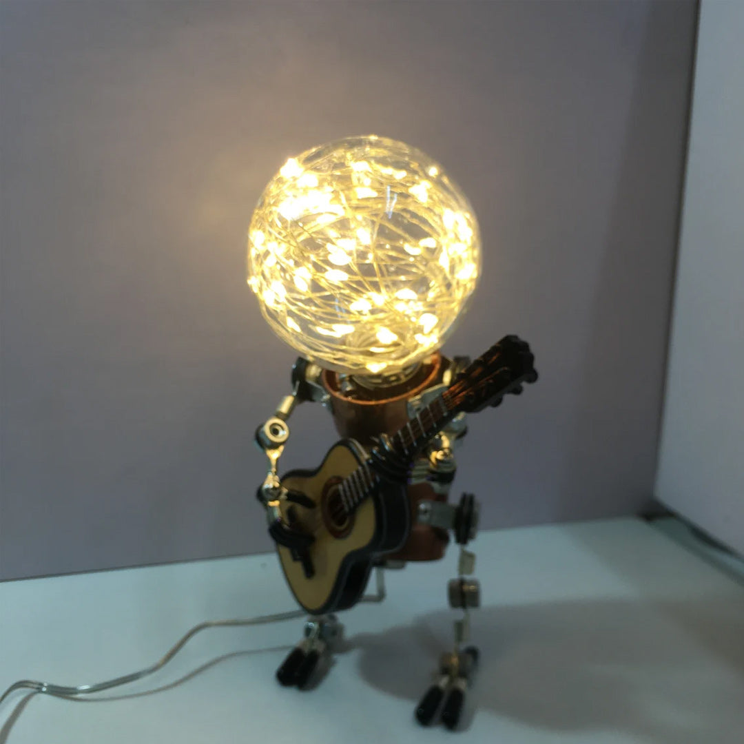 Steampunk-Gitarren-Roboter-Starlight-Lampe