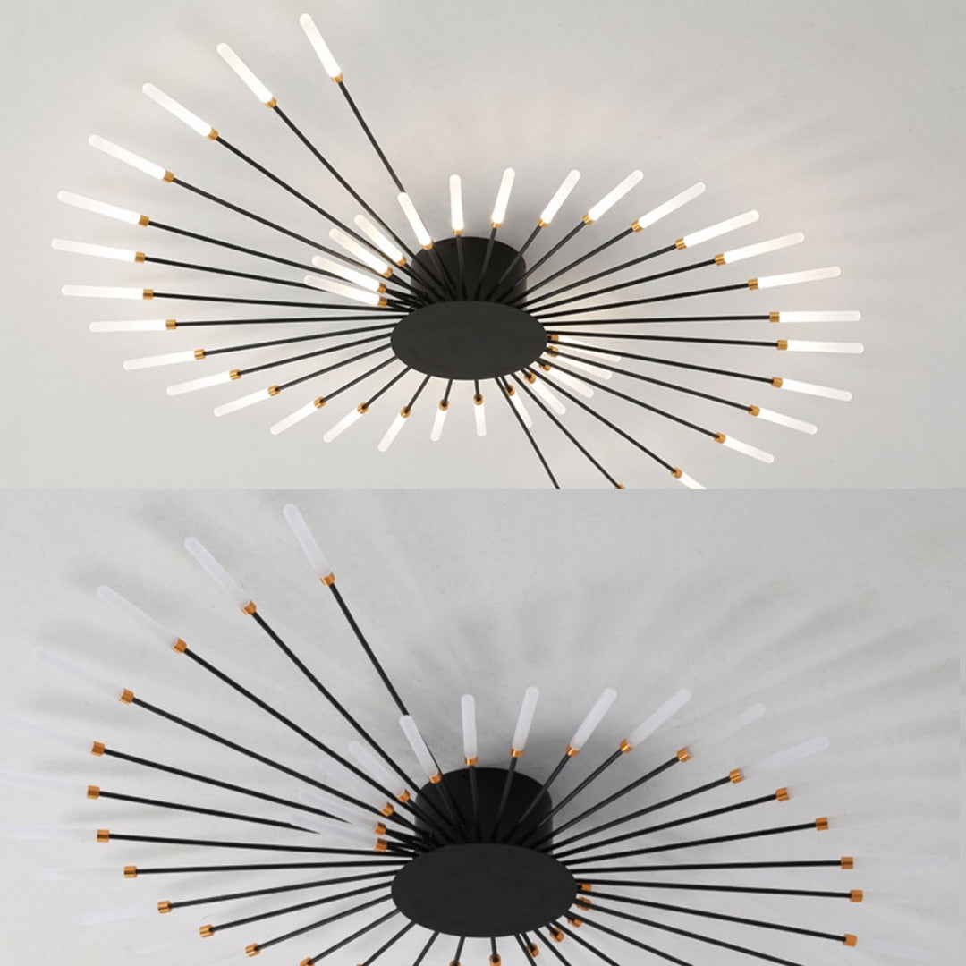 2-In-1 Firework Shaped LED Ceiling Light with Center Light