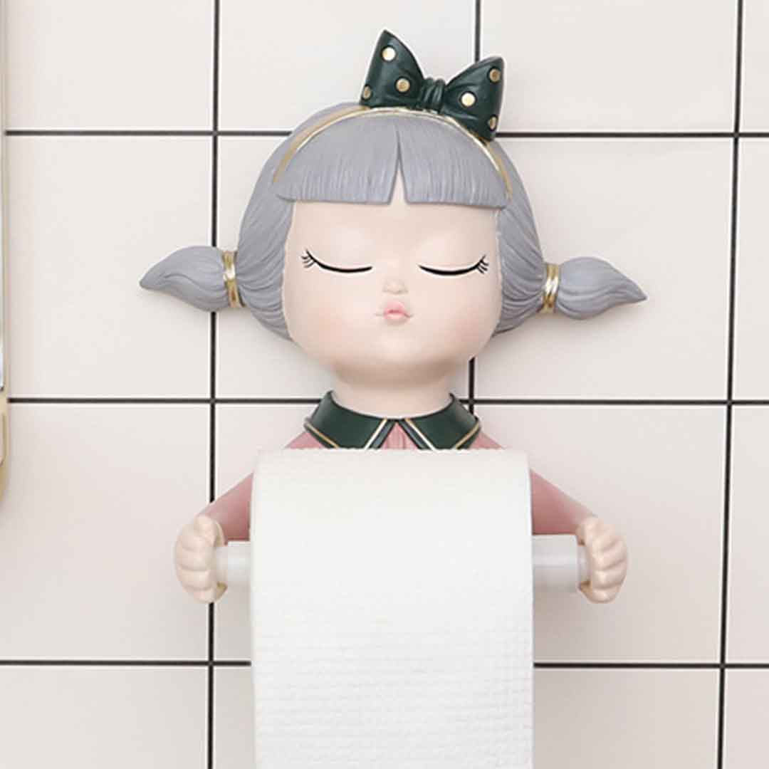 Adorable Girl Roll Paper Holder