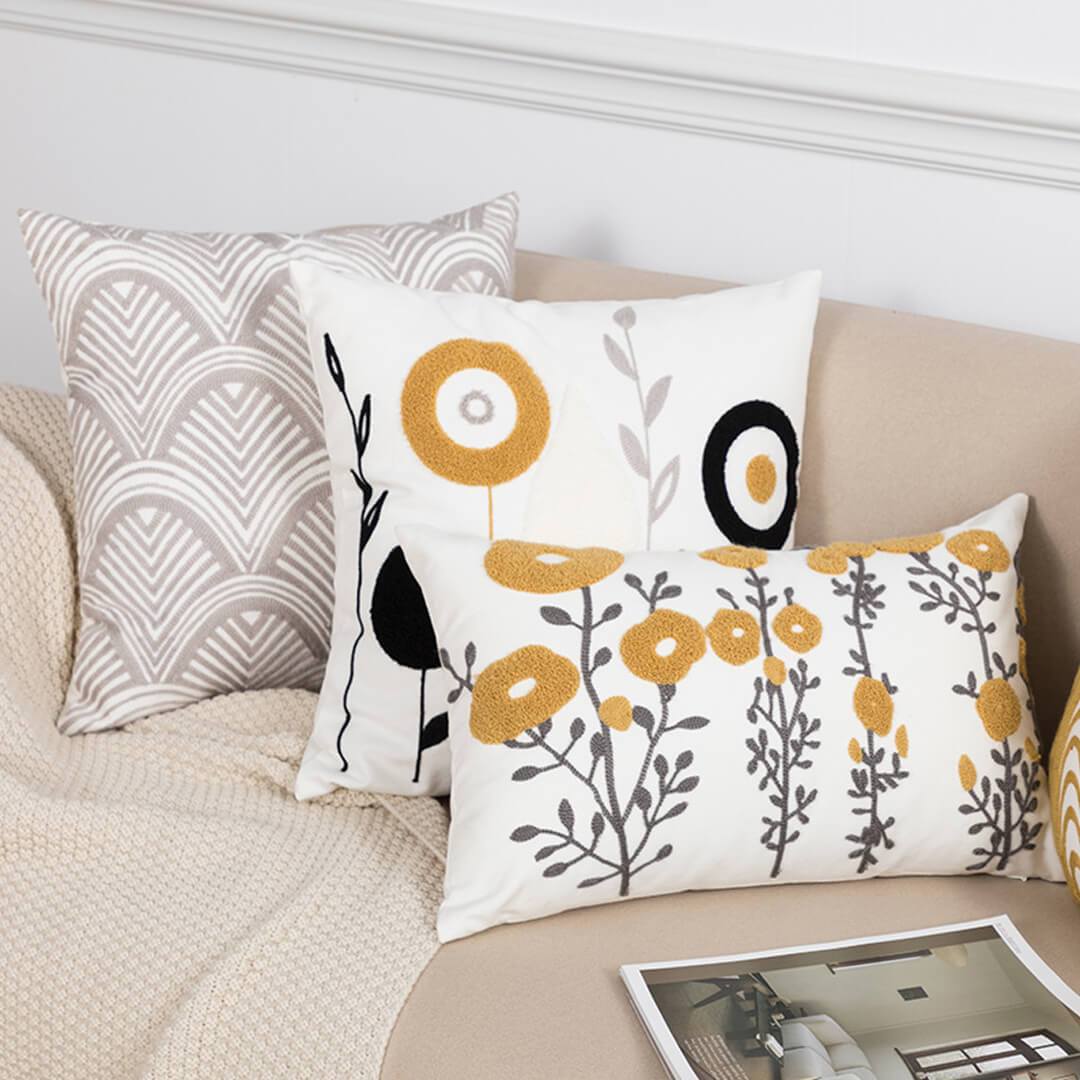 Coussin d'oreiller brodé