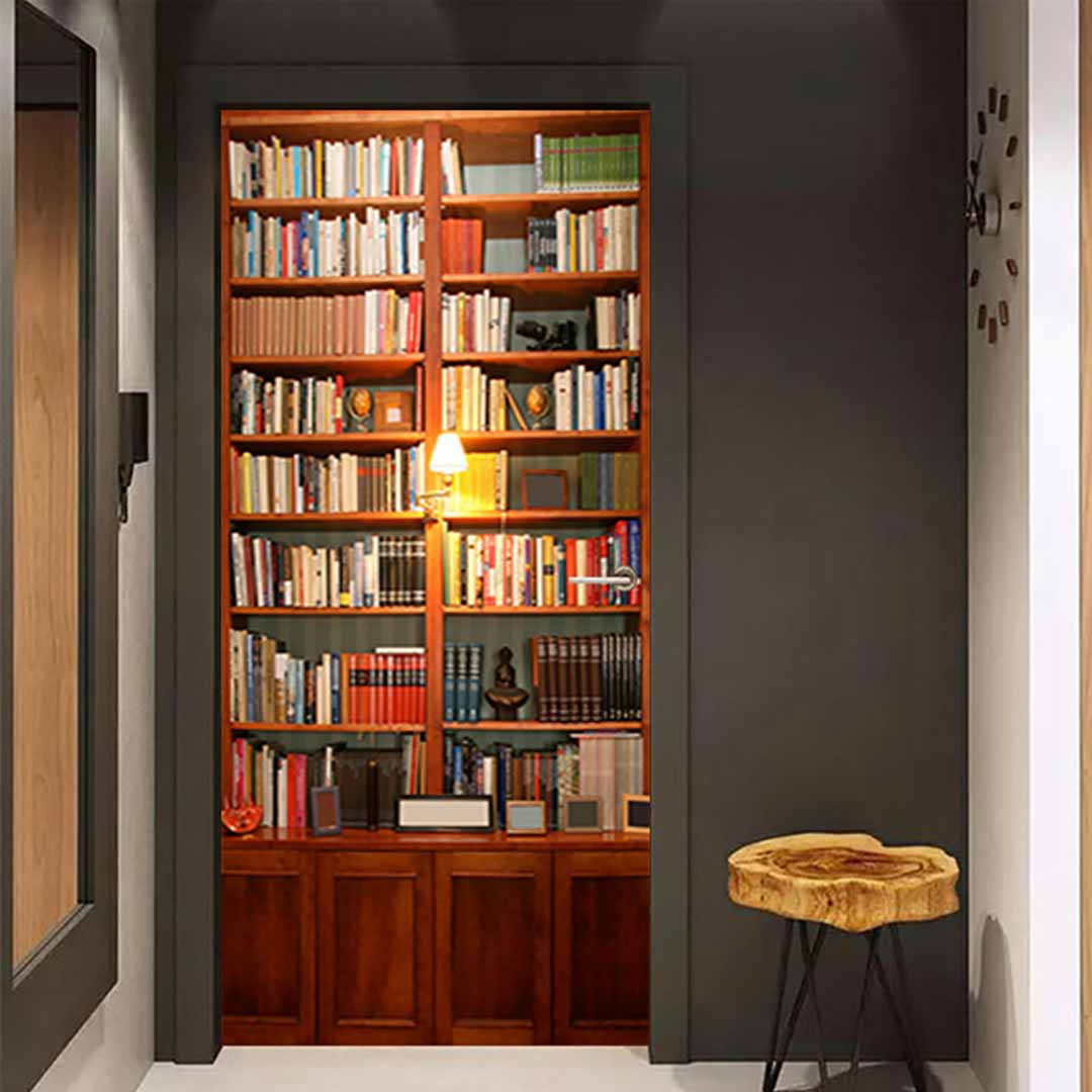 3D Book Door Mural Stickers