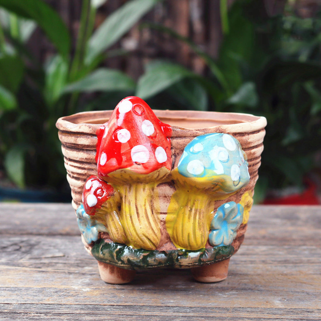 Pot de fleur de champignon