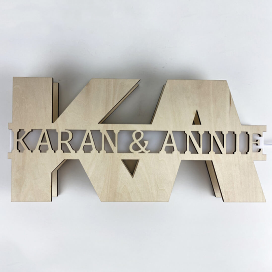 Lámpara de letras personalizadas personalizadas