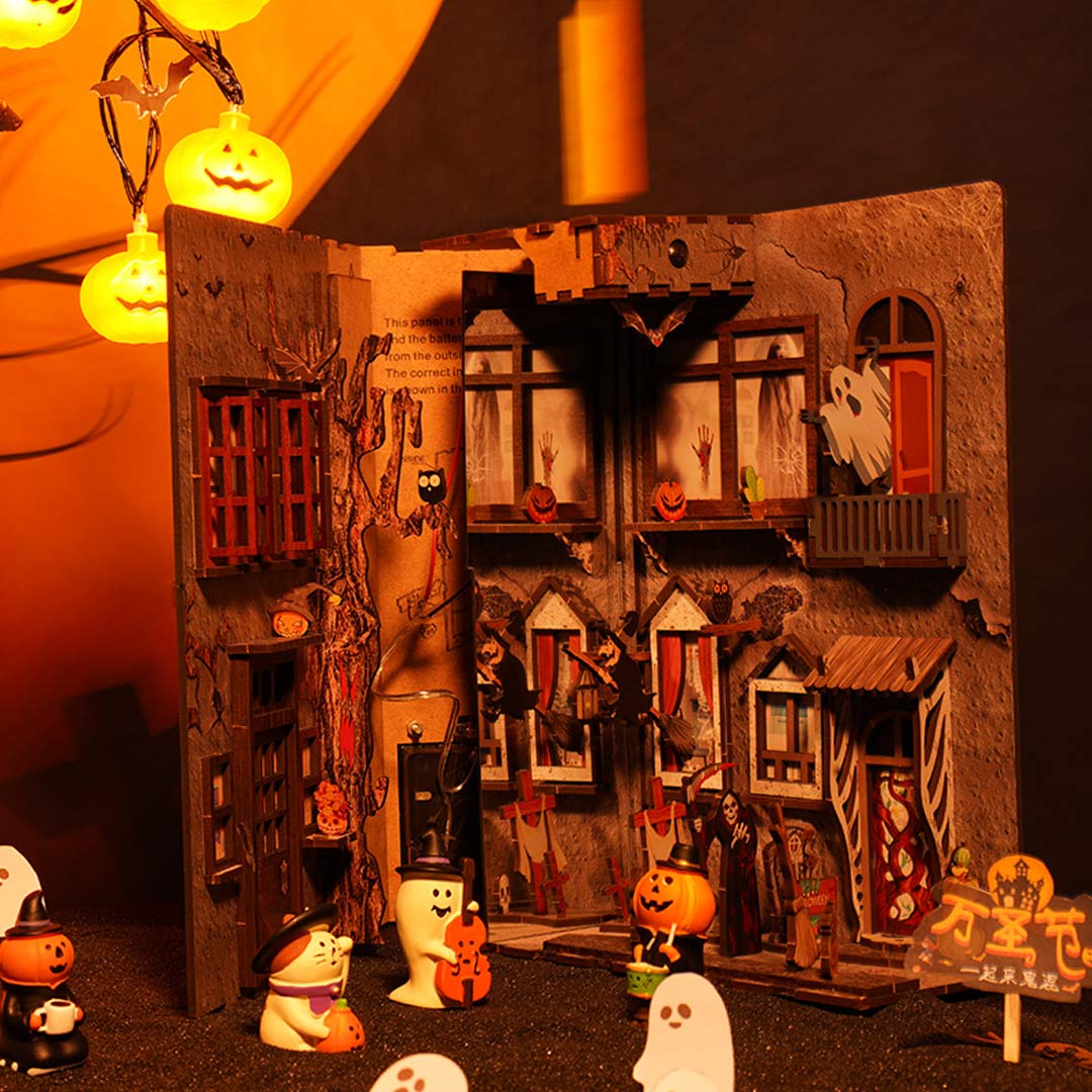 Halloween Spooky Alley DIY Book Nook
