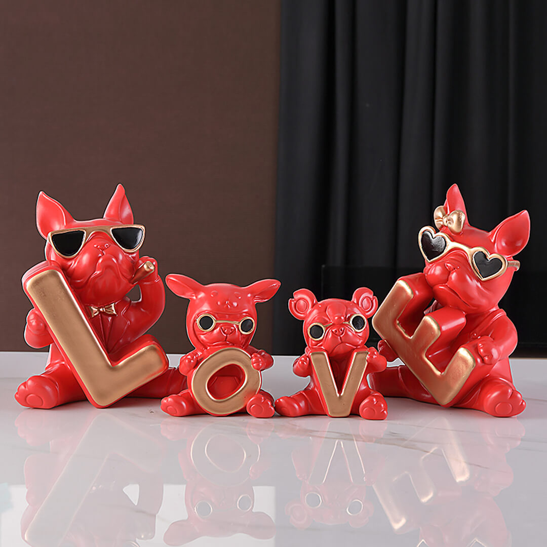 Bulldoggen-Ornamente im kreativen Stil