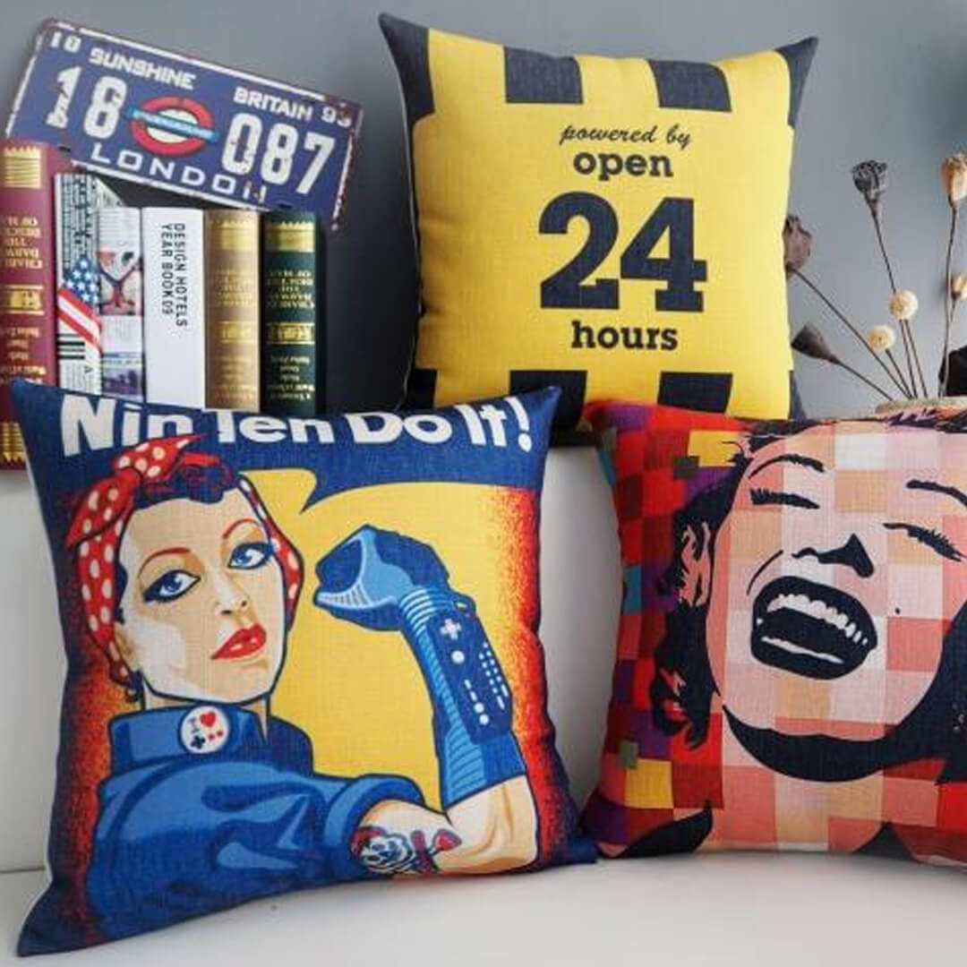 Funda de almohada Monroe creativa moderna