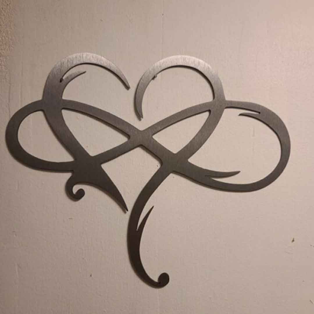 Decorazione da parete in acciaio Infinity Heart