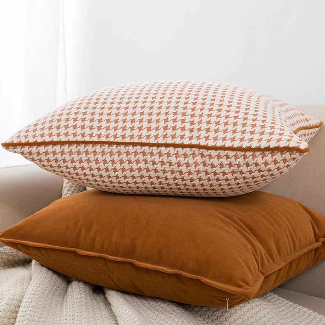 Fundas de almohada estilo Ins de pata de gallo