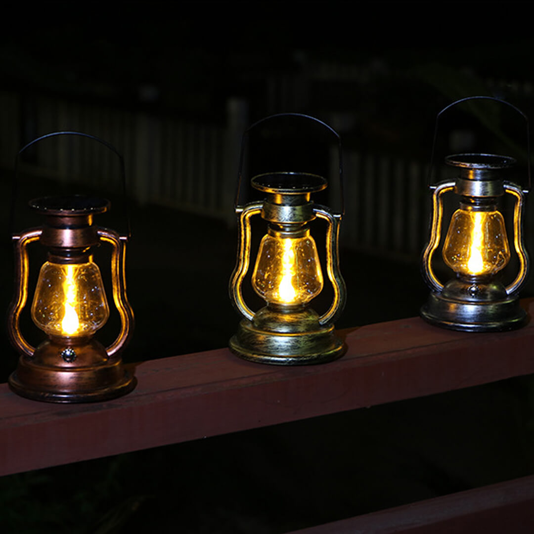 Lampe LED de décoration de jardin solaire rétro