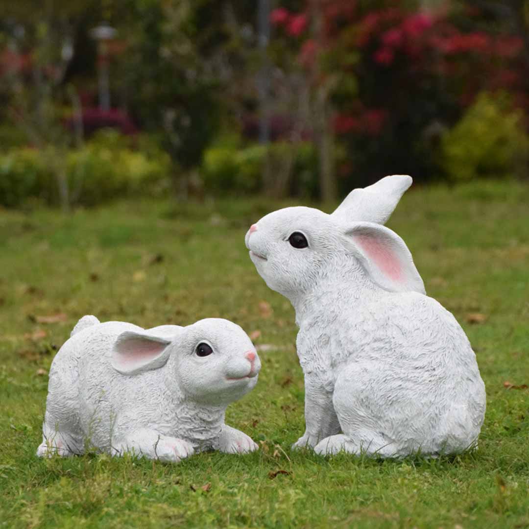 Statue di coniglio in resina da giardino