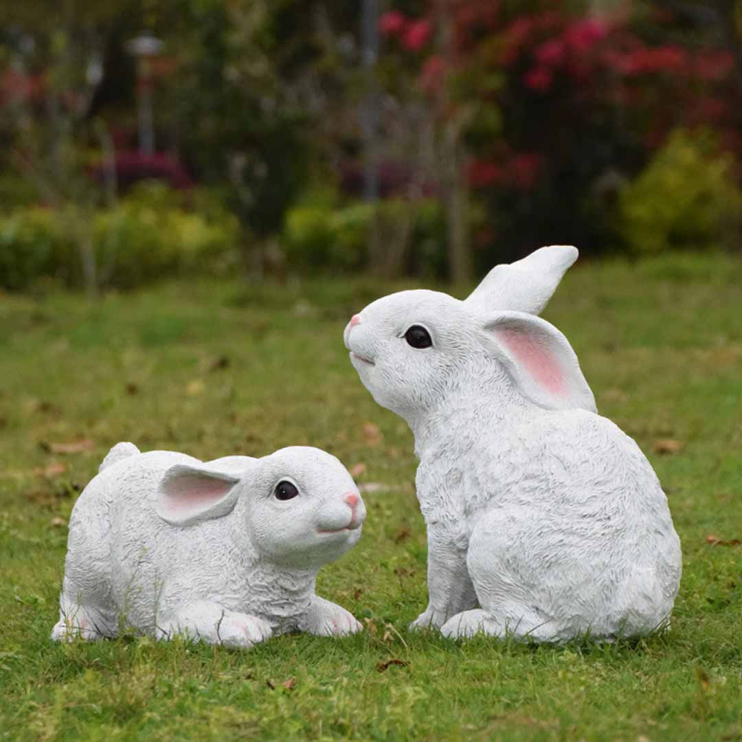 Estatuas de conejo de resina de jardín