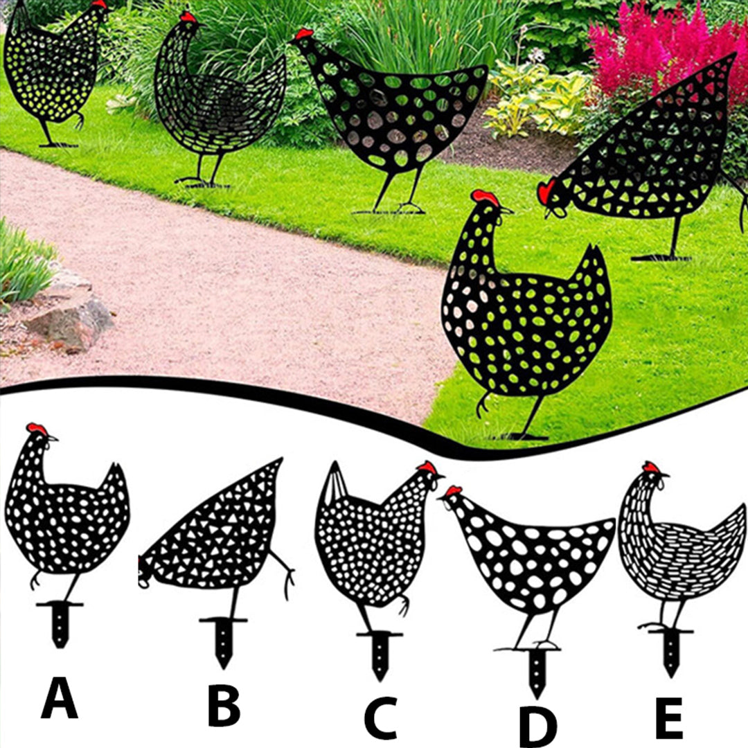 Decoración de gallinas de jardín