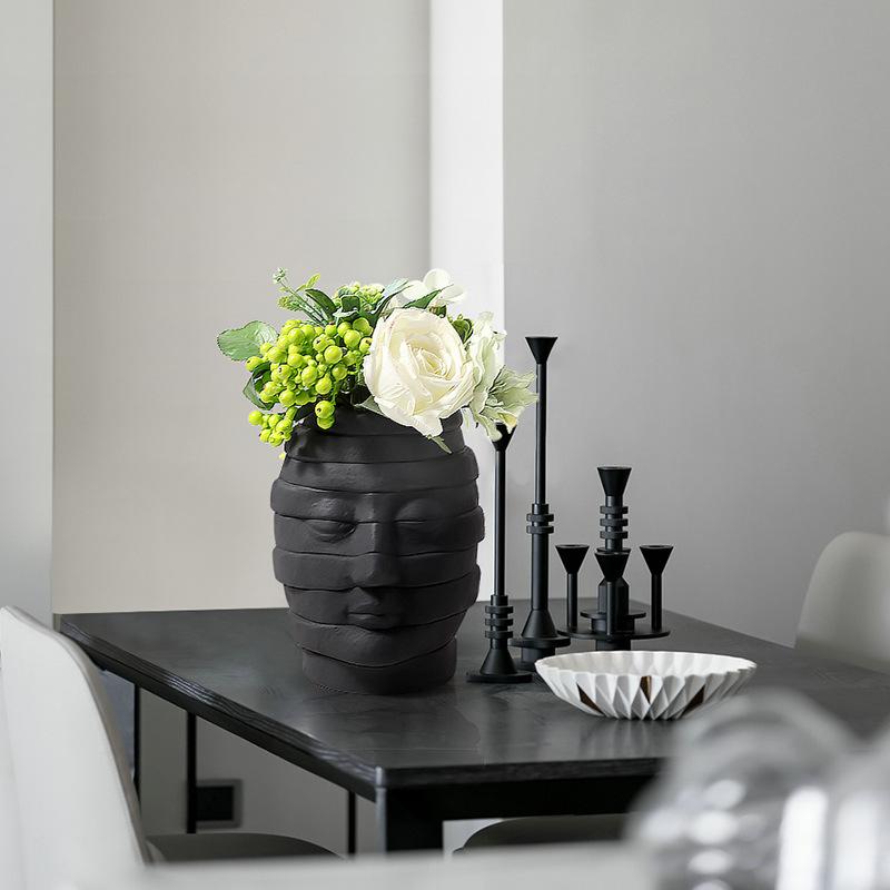 Creative Art Human Head Shape Vase