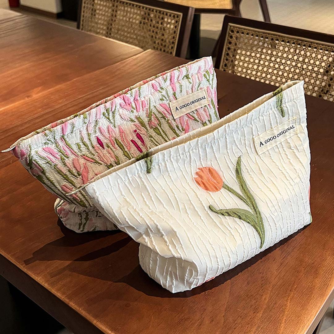 Cute Floral Makeup Bag