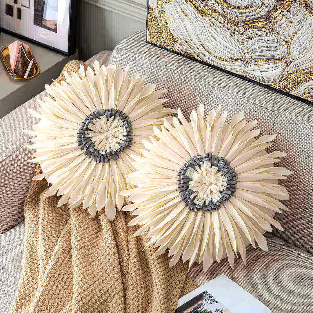 Handgefertigte Sonnenblumen-Kissenbezüge