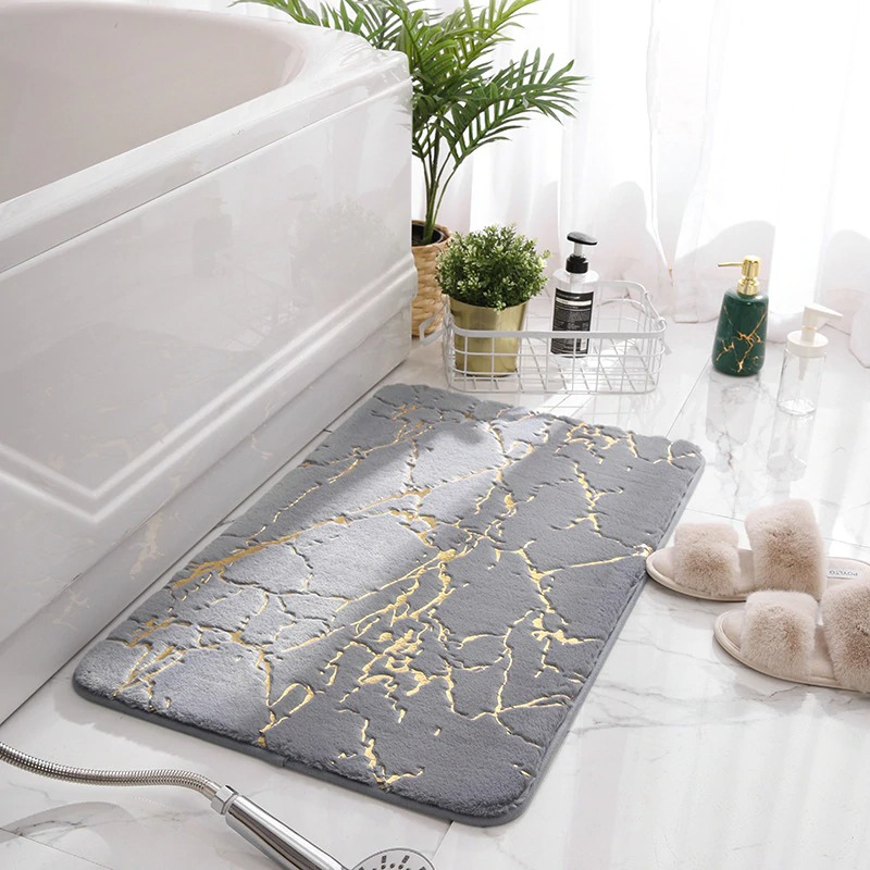 Tapis de bain en marbre