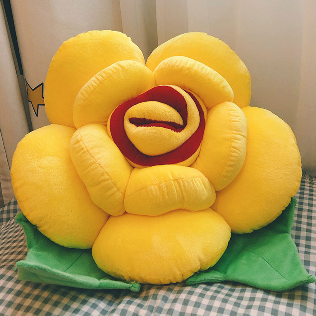 Cute Plush Rose Pillow