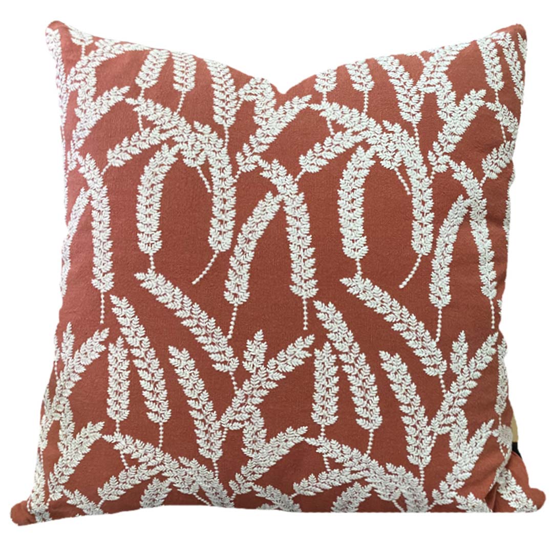 Housses de coussin broderie fleur/oiseau