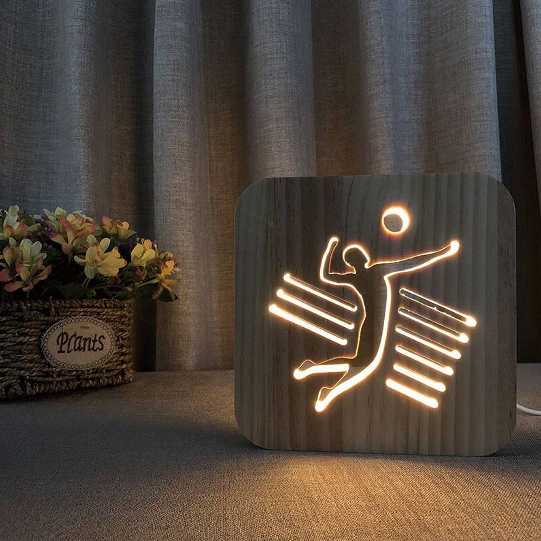 USB-betriebenes Nachtlicht aus Holz