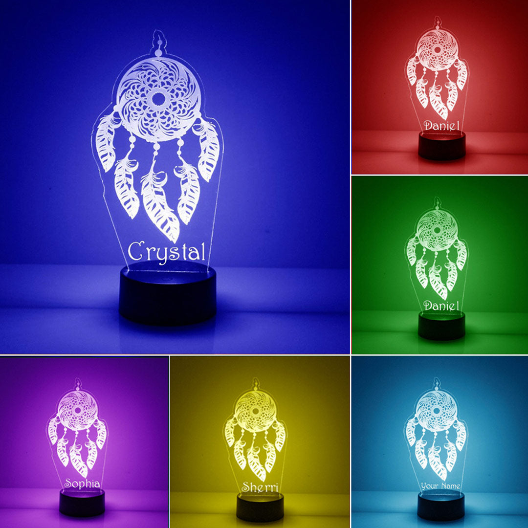 Luz de noche atrapasueños personalizada
