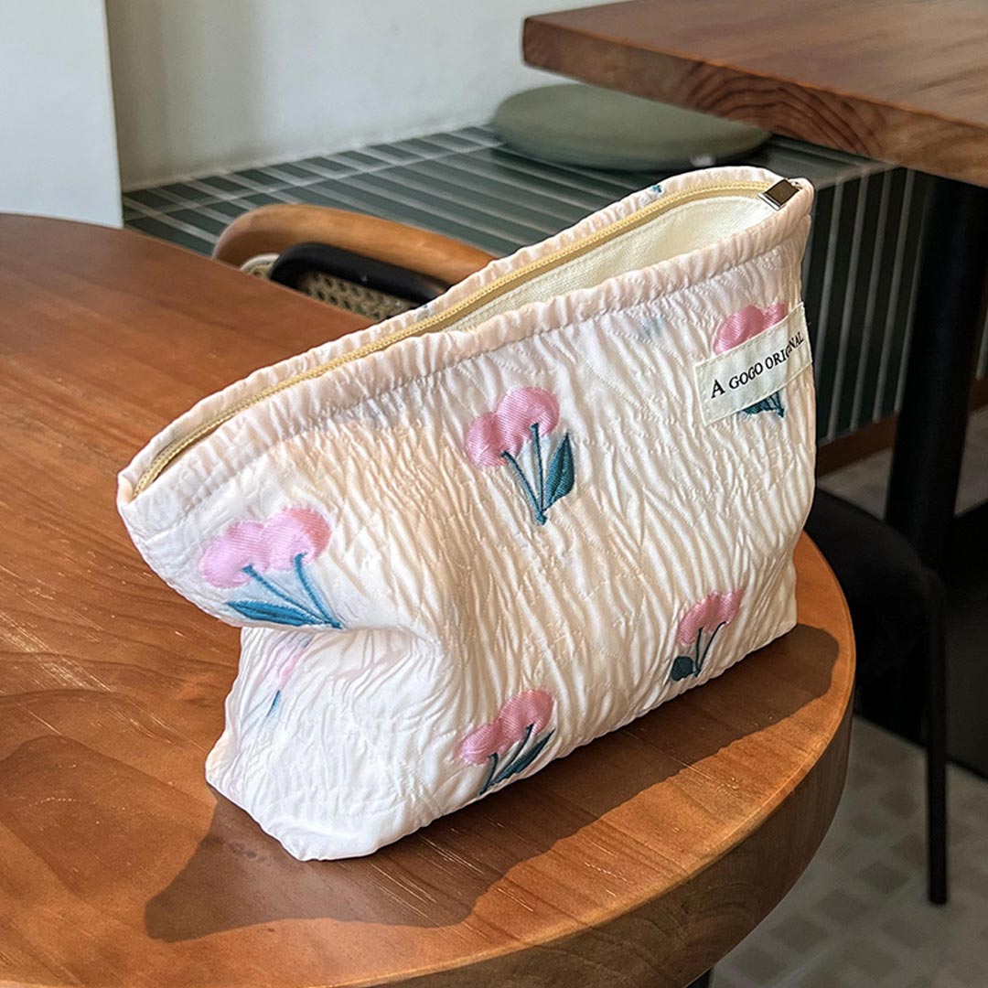 Cute Floral Makeup Bag