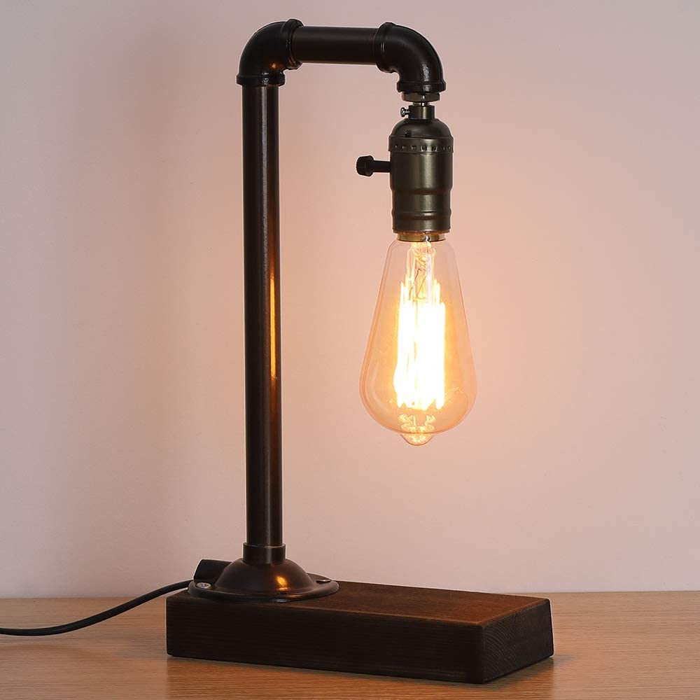 Pied de lampe Steampunk industriel