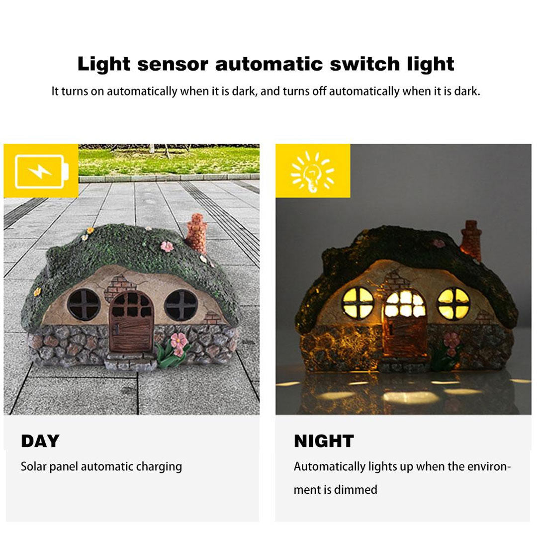 Luce solare della casa delle fate a LED