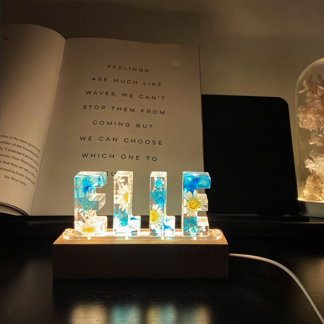 Custom Resin Letter Lamp - HANDMADE