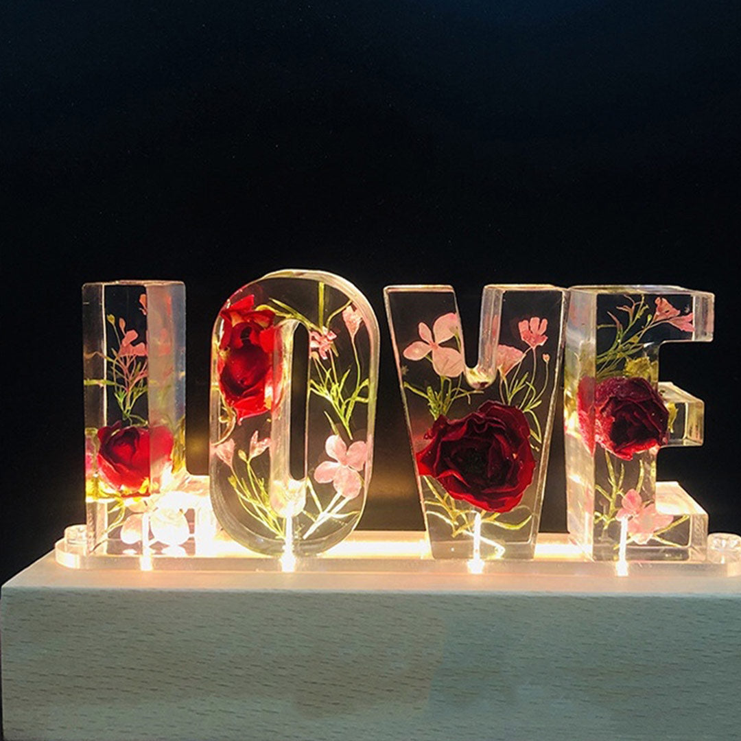 Custom Resin Letter Lamp - HANDMADE