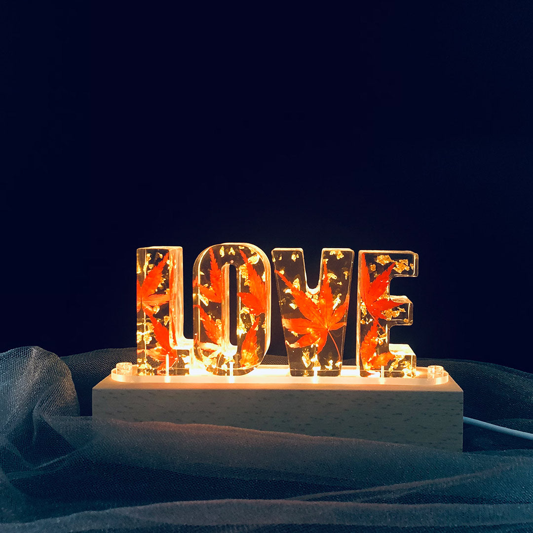 Custom Resin Letter Lamp - HANDMADE