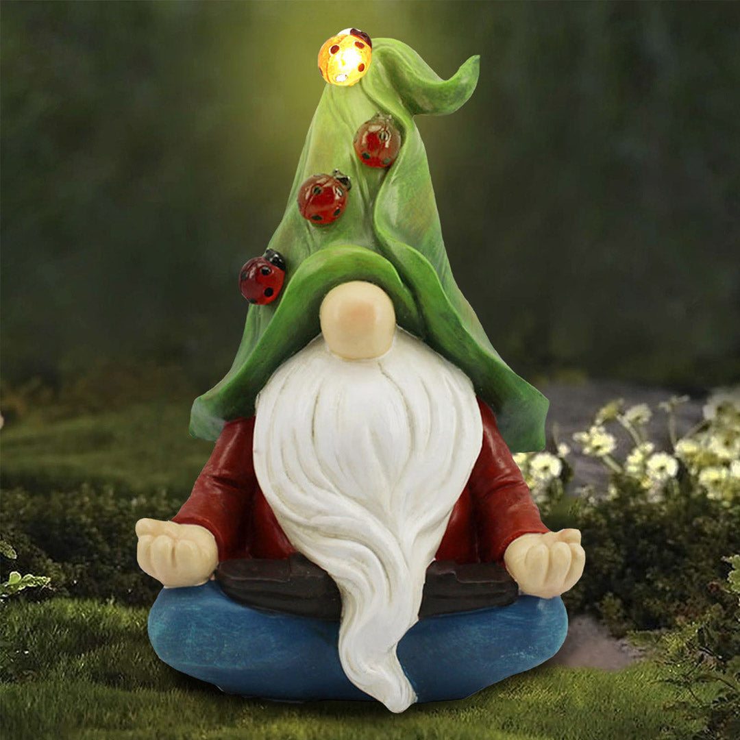 Solar Garden Gnome Statue