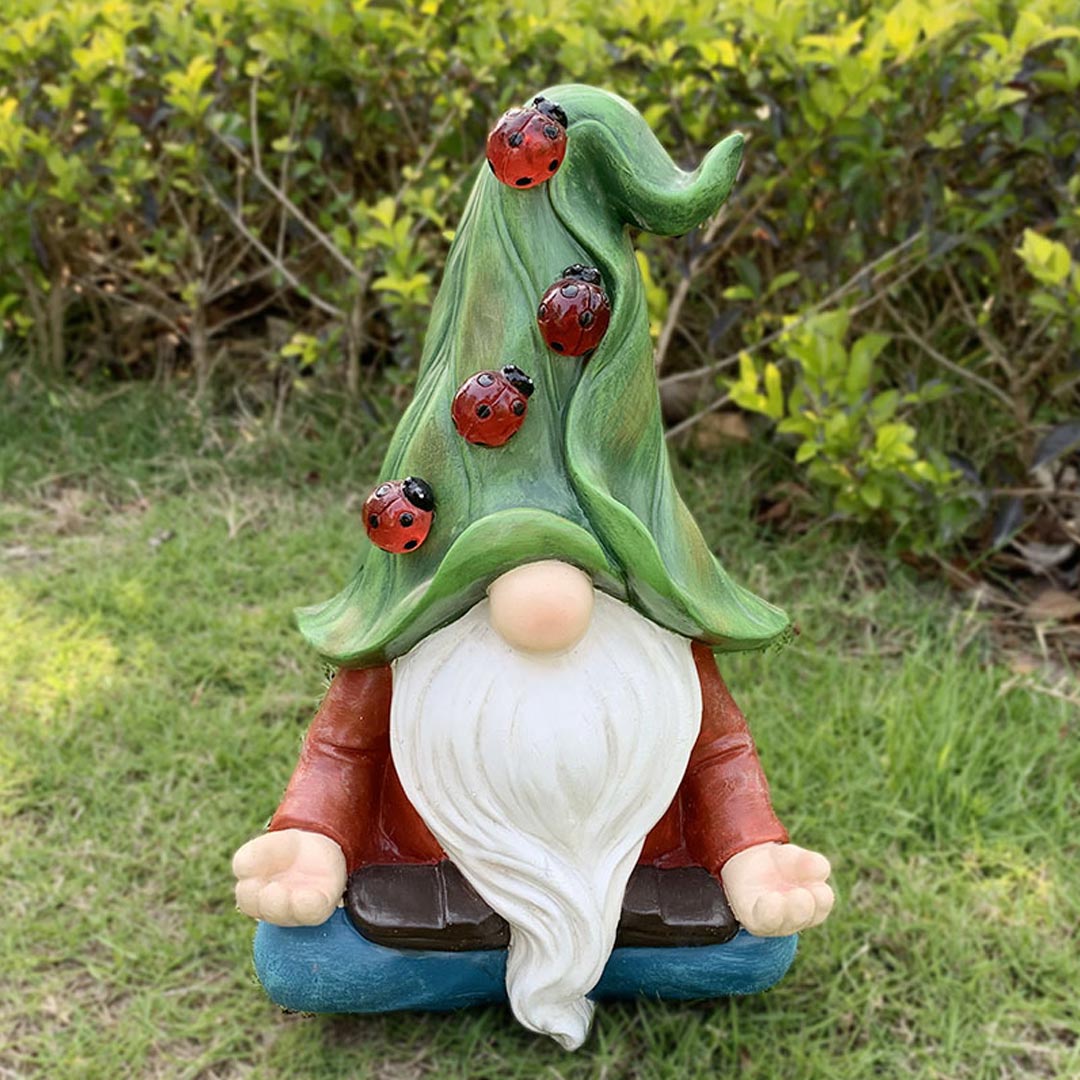 Solar Garden Gnome Statue