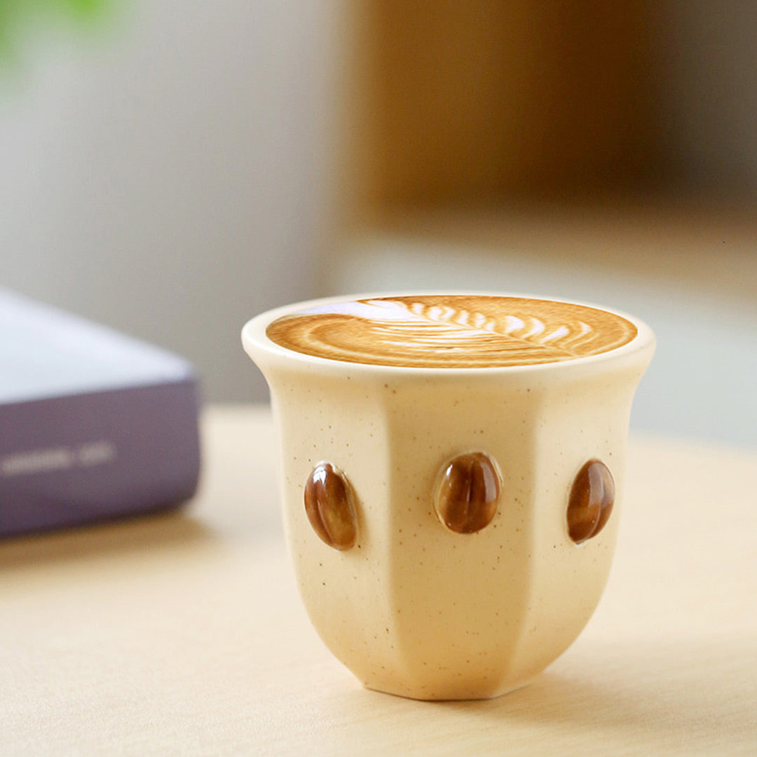 Creative Coffee Bean Design Ceramic Coffee Cup